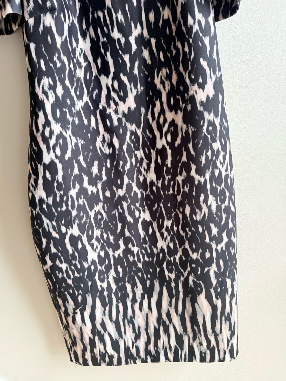 Calvin Klein Black & Cream Cold-Shoulder Swim Coverup Dress - Picture 8 of 10